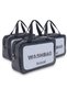 3-Piece Large Size Transparent Travel Makeup Bag - Cosmetic and Makeup Beach Bag, Sea Bag Washbag Black