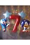 Sonic Boom Balloon 7 Years Old Red Number Foil Balloon Set Sonic Concept Balloon Set