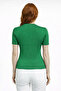 Crew Neck Ribbed Short Sleeve Knitwear Blouse - 2