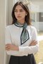 Vintage Inspired Floral Patterned Modern Design Women's Tie Scarf - 2