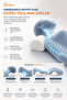 Visco Orthopedic Cylinder Pillow - Multi-Purpose Neck, Waist, and Knee Support Pillow - 2