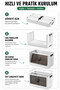 Single Portable Organizer Case with Lid “White & Gray” Multi-Purpose Foldable and Stackable - 6