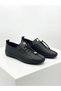 Simay Women's Black Leather Lace-Up Stitched Orthopedic Sports Shoes - 2