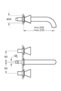 Liquid Built-In Sink Faucet A42689 Long - Chrome - 6
