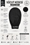 1 Piece Black Bath Shower Scrub Exfoliating Glove 100% Flush Silk for Normal Skin