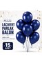 15 Pieces Metallic Navy Blue Shiny Balloons Birthday Celebration Ornament and Material