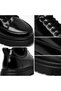 Charcoal Patent Leather Men's Shoes - Full Black Shiny Leather Comfortable Casual Sports Shoes Kb 702 - 6