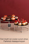 Round Double Silver Black Coffee Side Presentation Gift Decoration Treat Organizer MDF Wooden 26 - 8