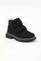 Boy's Black Gray Detailed Double Velcro Non-Slip Sole Winter Boots - 3
