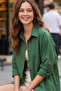 Women's Oversize Long Shirt Emerald Green 1001