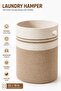 Large Cotton Laundry Hamper Basket with Handles – Collapsible Storage Organizer
