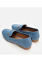 حذاء لوفر جلد أزرق للنساء - 5