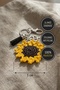 Sunflower Charm Hand Knitted Bag Ornament - 4