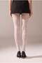 Women's lace detailed thin pantyhose white - 2