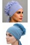 2 Pcs Ruffle Bonnet Hijab Bonnet