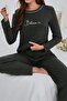 Believe Printed Plus Size Pajama Set