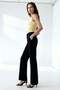 Straight Square Neckline Strappy Gathered Fitted/Fitted Stretch Knitted Blouse - 3