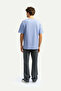 Purple Men's Oversize / Relax Basic T-Shirt - 100% Cotton |   (Relax - Jellyfish) - 4