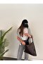 Women's Brown Oversized Shoulder Bag with Staple Detail, Soft Leather Look, Suitable for Daily University and Office Use, Hobo Bag - 5