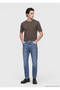Indigo Regular Fit Denim Cotton Blend Trousers - 3