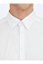 White Striped Regular Fit Long Woven Sport Cotton Blend Shirt - 4