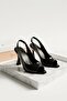 Dohana Black Wrinkled Patent Leather (8 cm) Pointed Toe Heeled Shoes