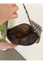 Women's Shoulder Bag with Wide Strap and Staple Detail, Baguette Bag, Daily Stylish Office Handbag - 7