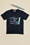 Text Printed Crew Neck Boy's T-Shirt