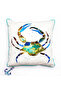 Green Crab Square Decorative Pillow