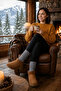 Original Women's Long Boot Socks Premium Thick Drawstring Slouchy Long Socks Soft Textured Cotton Terry Sole Boot Socks Compatible with Aerobics Knee-Length Dust Socks Home Sleep Comfortable Daily Warm Winter Socks - 3