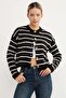 Striped Buttoned Knitwear Cardigan - 2