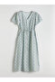 Original V-Neck Floral Dress - 5