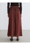 Original Elastic Waist Patterned Flared Skirt - 4