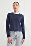 3 Thread Ribbed Sweatshirt with Ribbed Neckline - 6