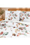 Eylül Double 100% Cotton Ranforce Duvet Cover Set Beige 57 Thread (4 Pieces) 200X220 Beige - 2