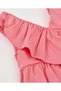 Baby Girl V-Neck Ruffled Poplin Dress 2-8 Years Pink - 3