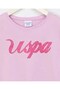 U.S. Polo Assn Girls' Short Sleeve Uspa Text Detailed T-Shirt 3-14 Years Manolya - 3