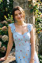 Floral Print Button Mini Dress - 2