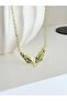 Solid Gold Zircon Stone Leyla & Serenay Necklace - 5