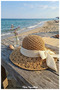100% Paper, Hand Knitted, Straw Hat for Women (Size 57-58) (There Is a Drawstring Inside) - 6