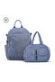 Backpack for Ladies 2 Piece Set, Travel Backpack for Women & Crossbody Bag, Crinkle Nylon -Lavender - 3