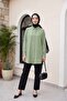 Buttoned Casual Viscose Shirt - Green - 3