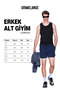 Lebrija men's organic cotton elastic waist navy shorts with print detail - 5