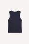 Regular Fit Embroidered Crew Neck Ribbed Navy Blue Undershirt I3668Ax26Sm - 5