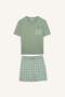 %100 Cotton New Regular Fit Short Sleeve 2-Piece Light Green Shorts Pajama Set I0877Ax26Hs - 8