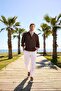 Men's Regular Fit White Trousers
