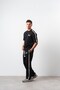 Men's No1 Stripe Detailed Regular Fit T-Shirt Trousers Set Black - 3