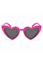 Fuchsia Pink Retro Heart Glasses – 80S 90S Style Party Glasses (5263) - 2