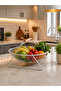 White Metal Multi-Purpose Organizer Basket with Wooden Handle | Luxury Thermoplastic Coating Stainless |   White - 3