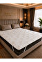 Merinos Wool Filled Quilted Mattress Pad |   Natural Wool Sleeping Pad with Corner Elastic and Waterway Stitching - 3
